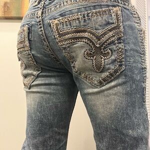 Men's Rock Revival with Embroidered Pockets